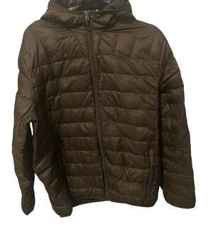 HAWKE & CO Men's HOODED Packable QUILTED Puffer JACKET Black NWT Size XXL